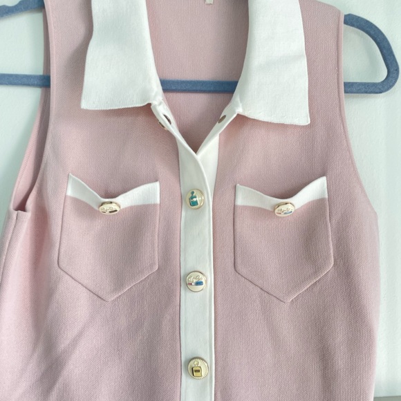 Maje Revisto contrast-trim woven mini dress - Picture 3 of 4